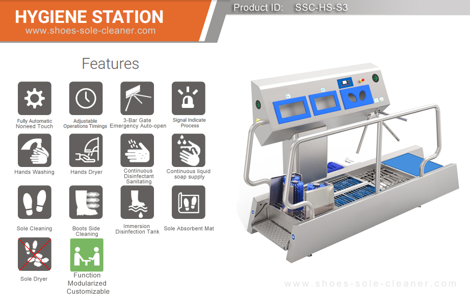 Hygiene sole and hands cleaning